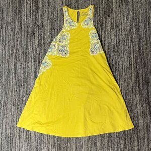 Jasmine & Ginger Womens Size Small Printed‎ Sleeveless Mini Dress Yellow